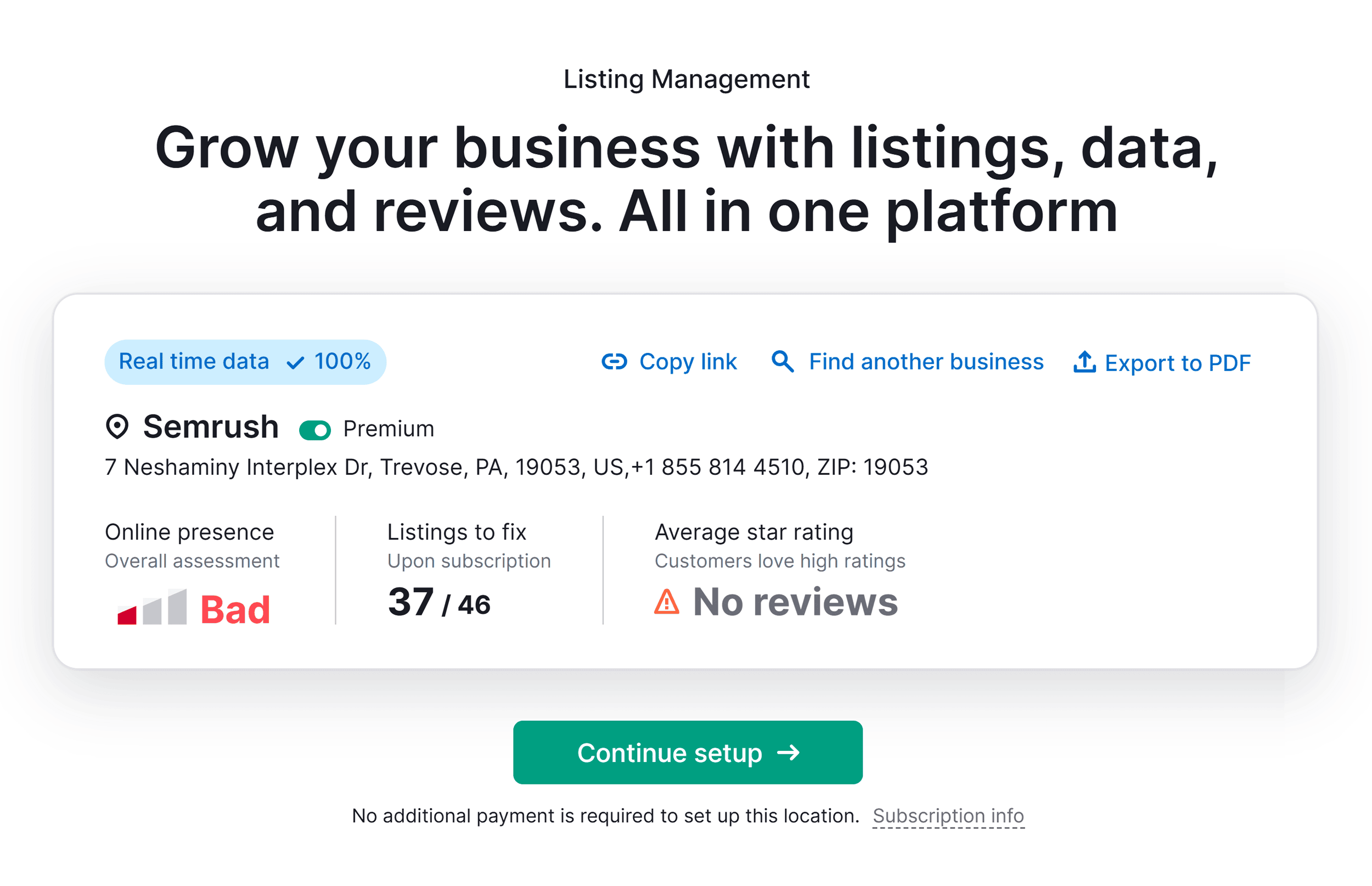 Semrush – Listing Management Semrush – Listing Management