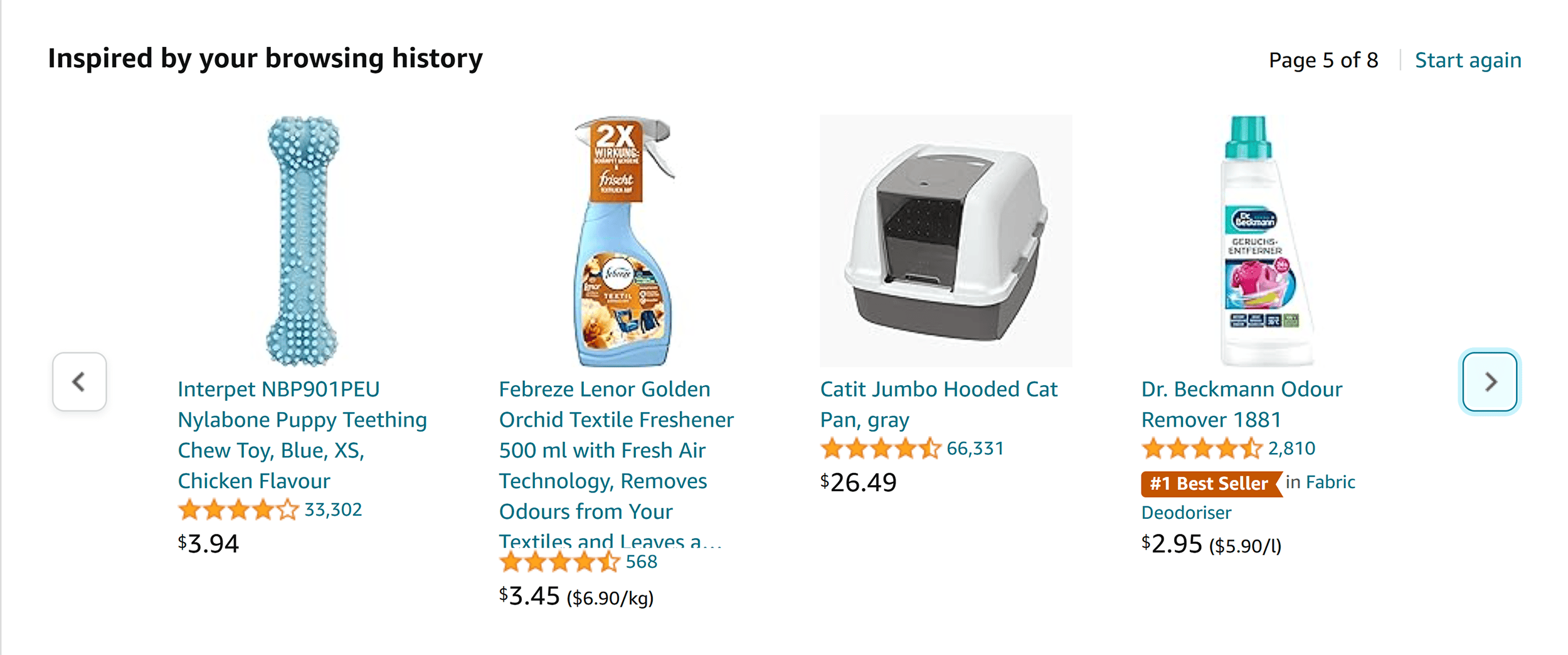 Amazon – Inspired by browsing history Amazon – Inspired by browsing history