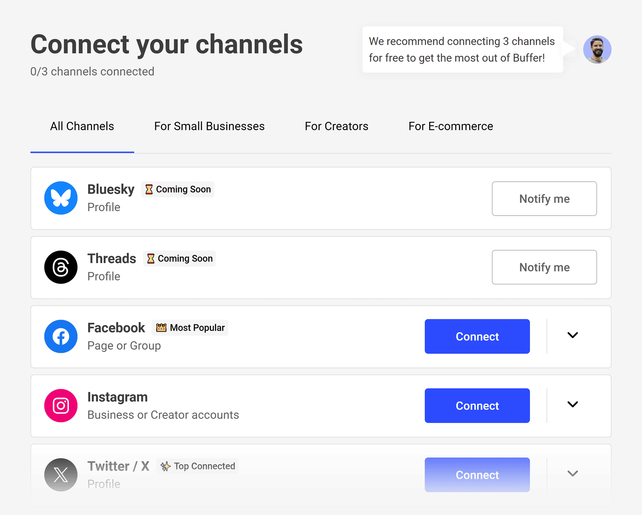 Buffer – Connect channels Buffer – Connect channels
