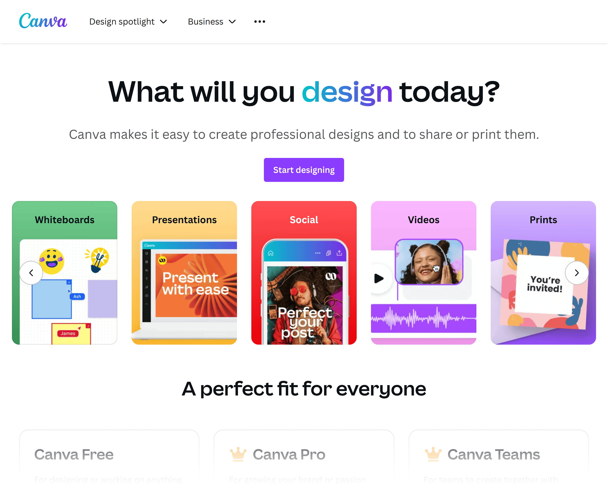 Canva – Homepage Canva – Homepage