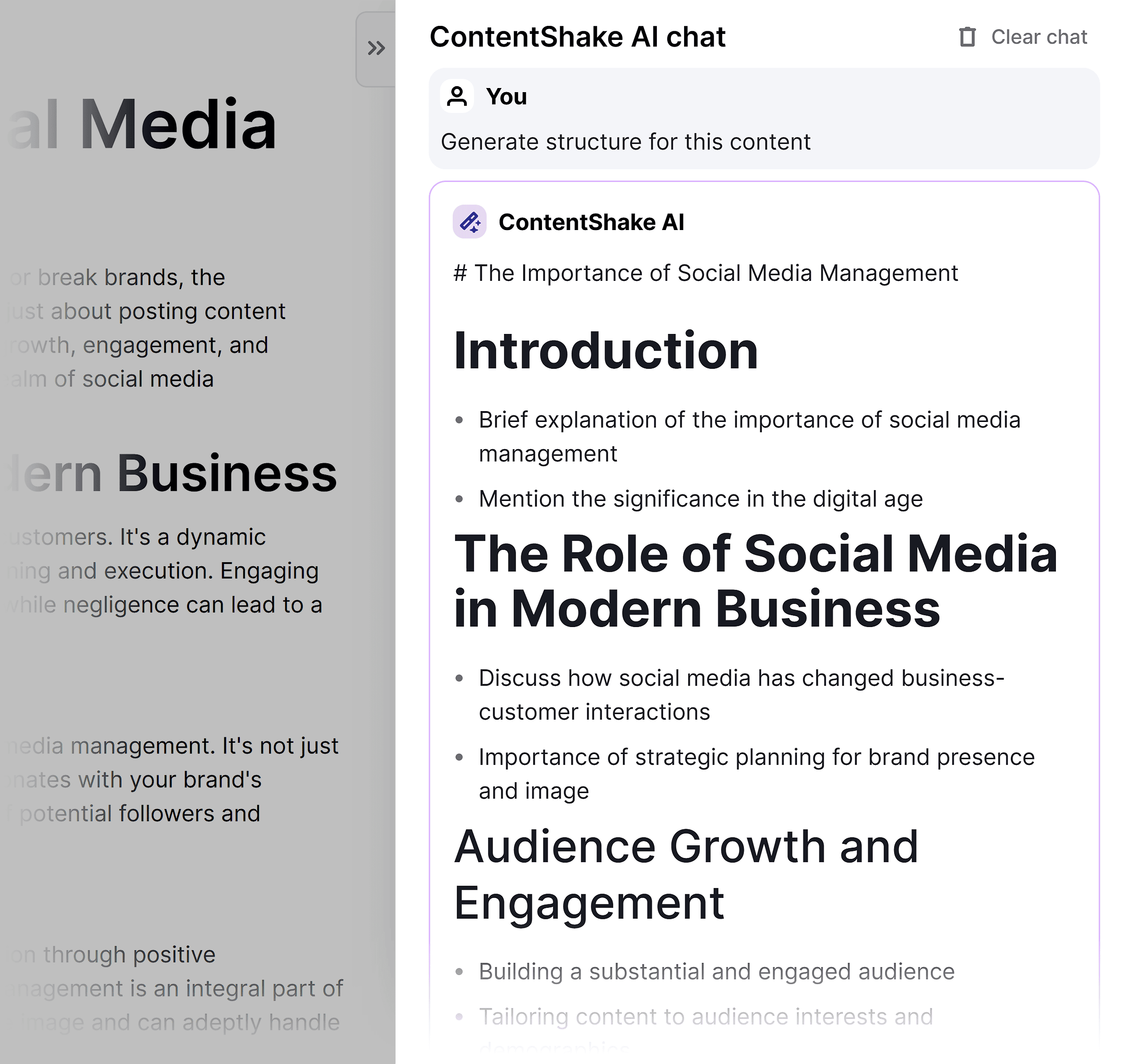 ContentShake – Structure ContentShake – Structure