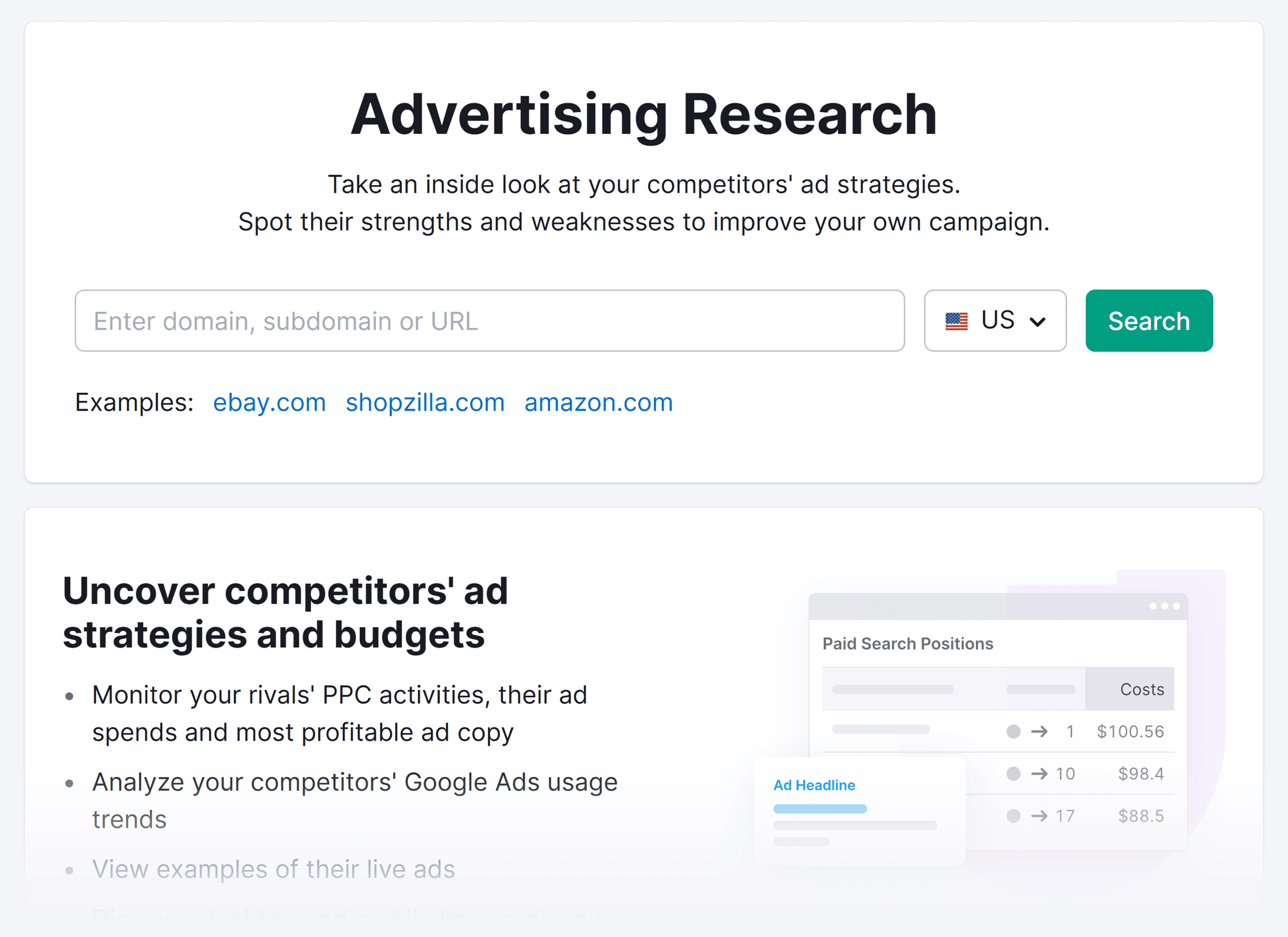 Semrush – Advertising Research Semrush – Advertising Research