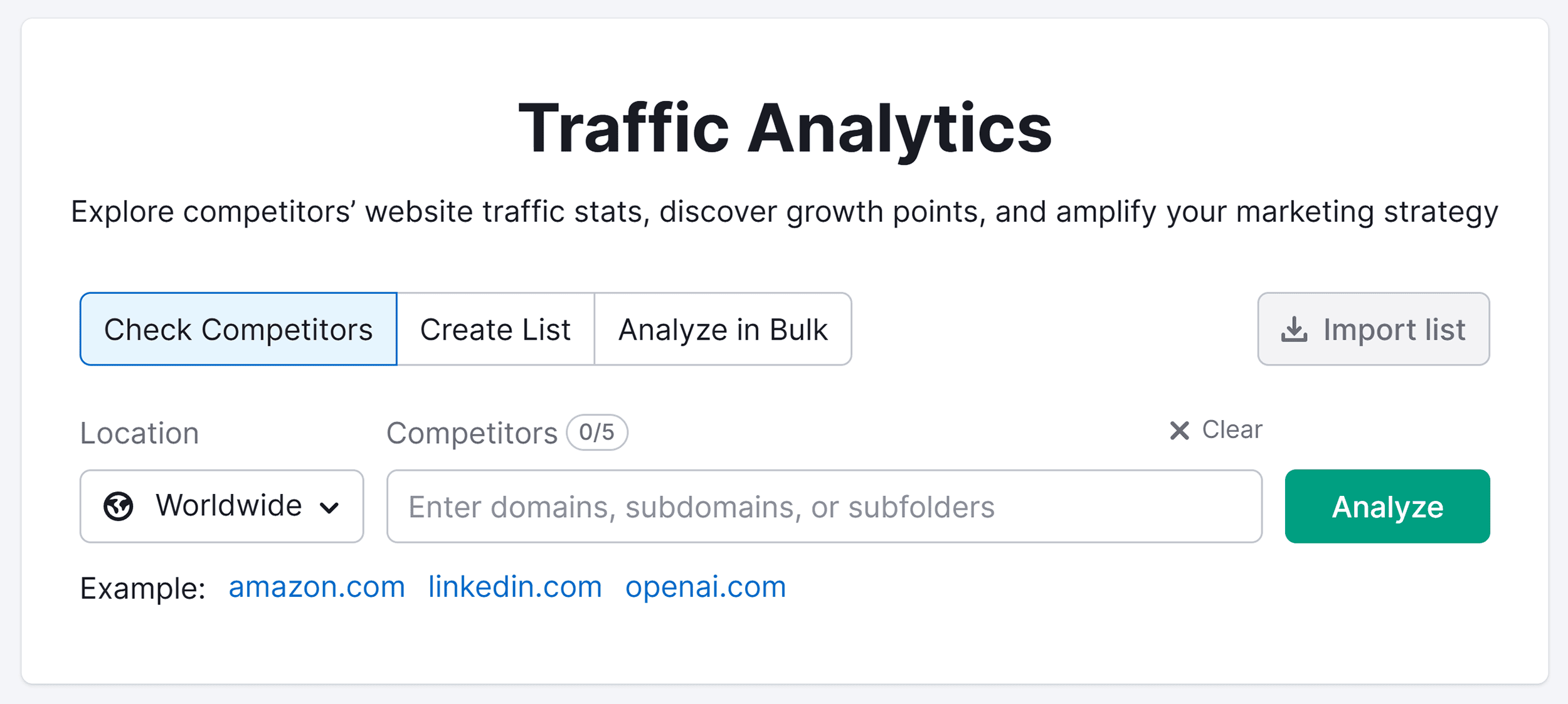 Semrush – Traffic Analytics Semrush – Traffic Analytics