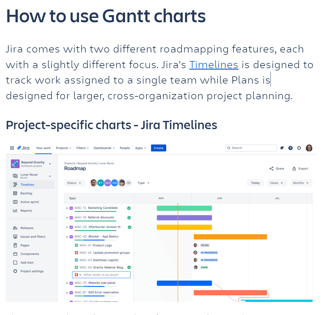 Atlassian also showcases how their product can help customers