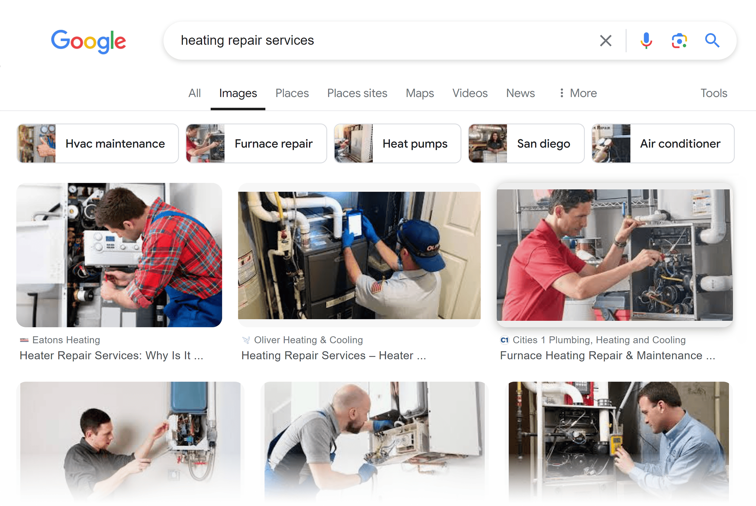 Google Images – Heating repair services