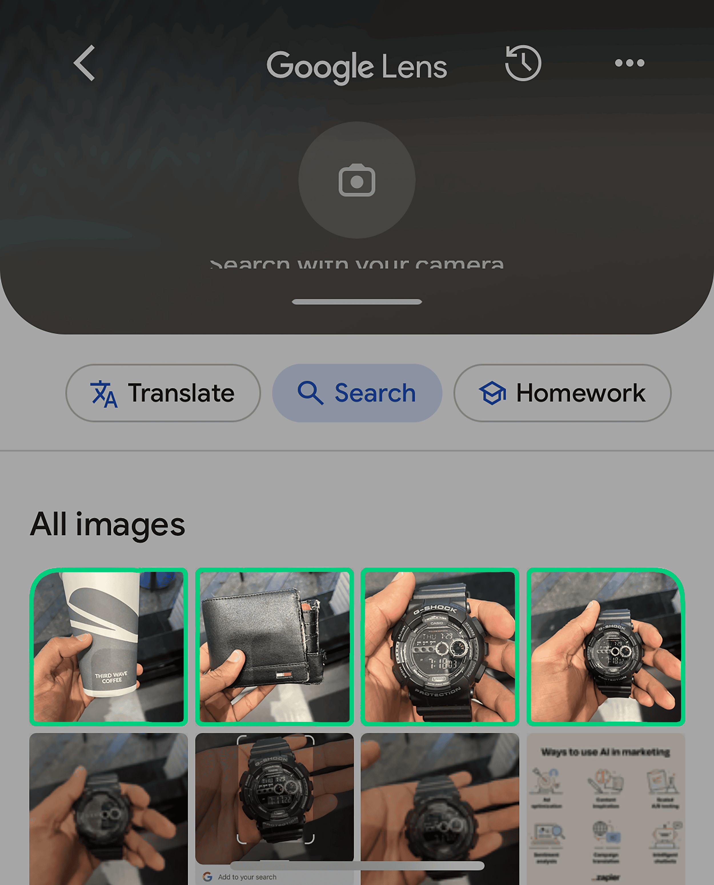 iOS – Google App – Select image iOS – Google App – Select image