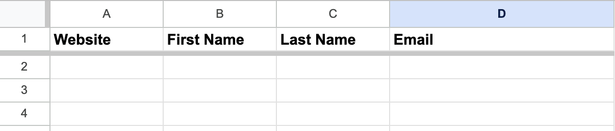 My Google Sheet which triggers my Zapier automation