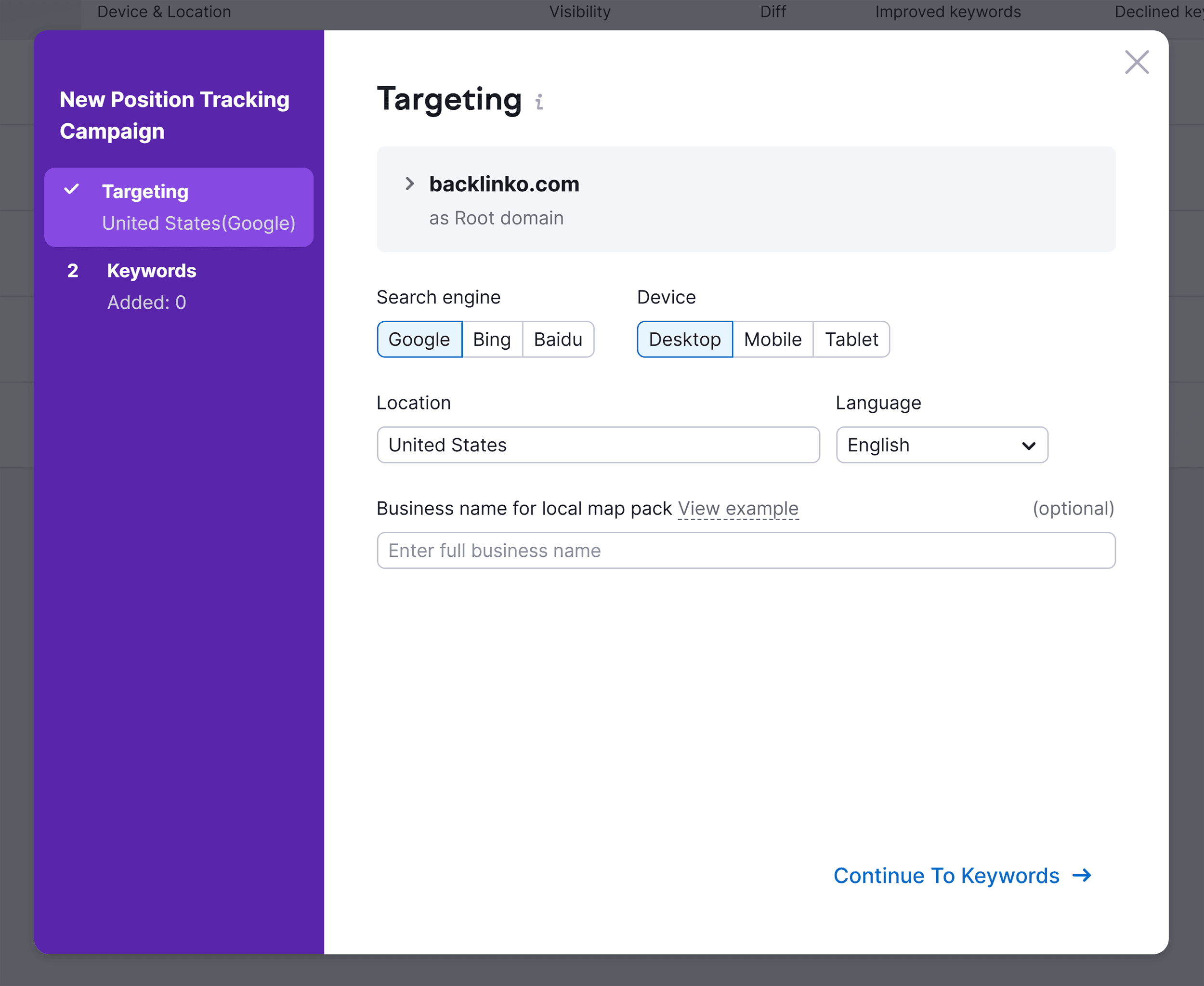 Position Tracking – Targeting