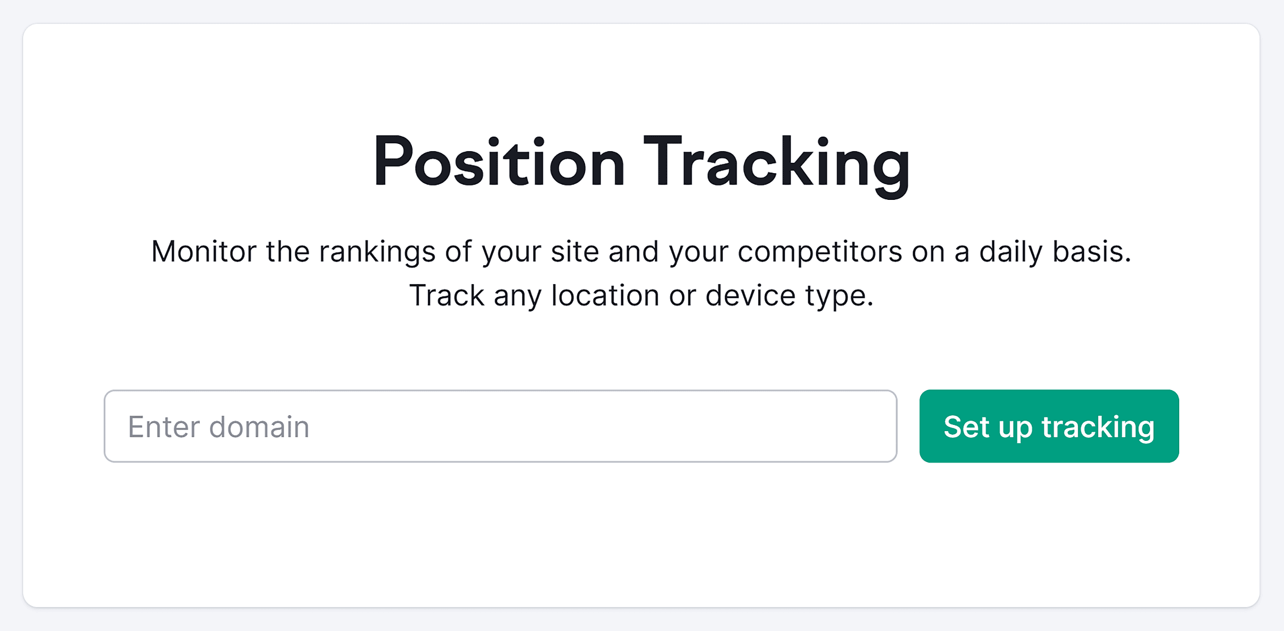 Semrush – Position Tracking