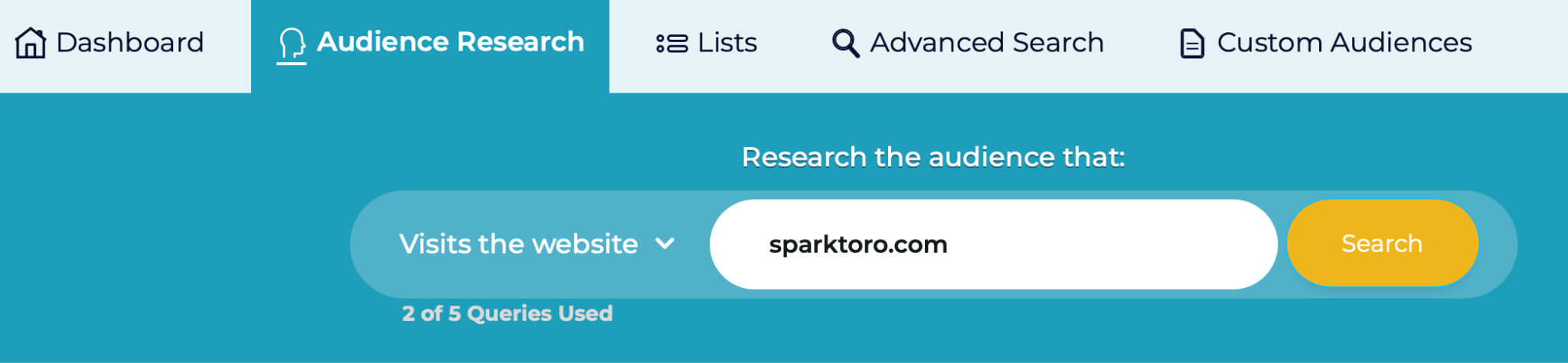 Sparktoro - competitive audience research