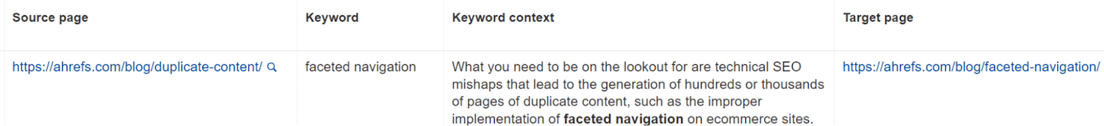 The Internal Link Opportunities report in Site Audit suggests internal links you can add