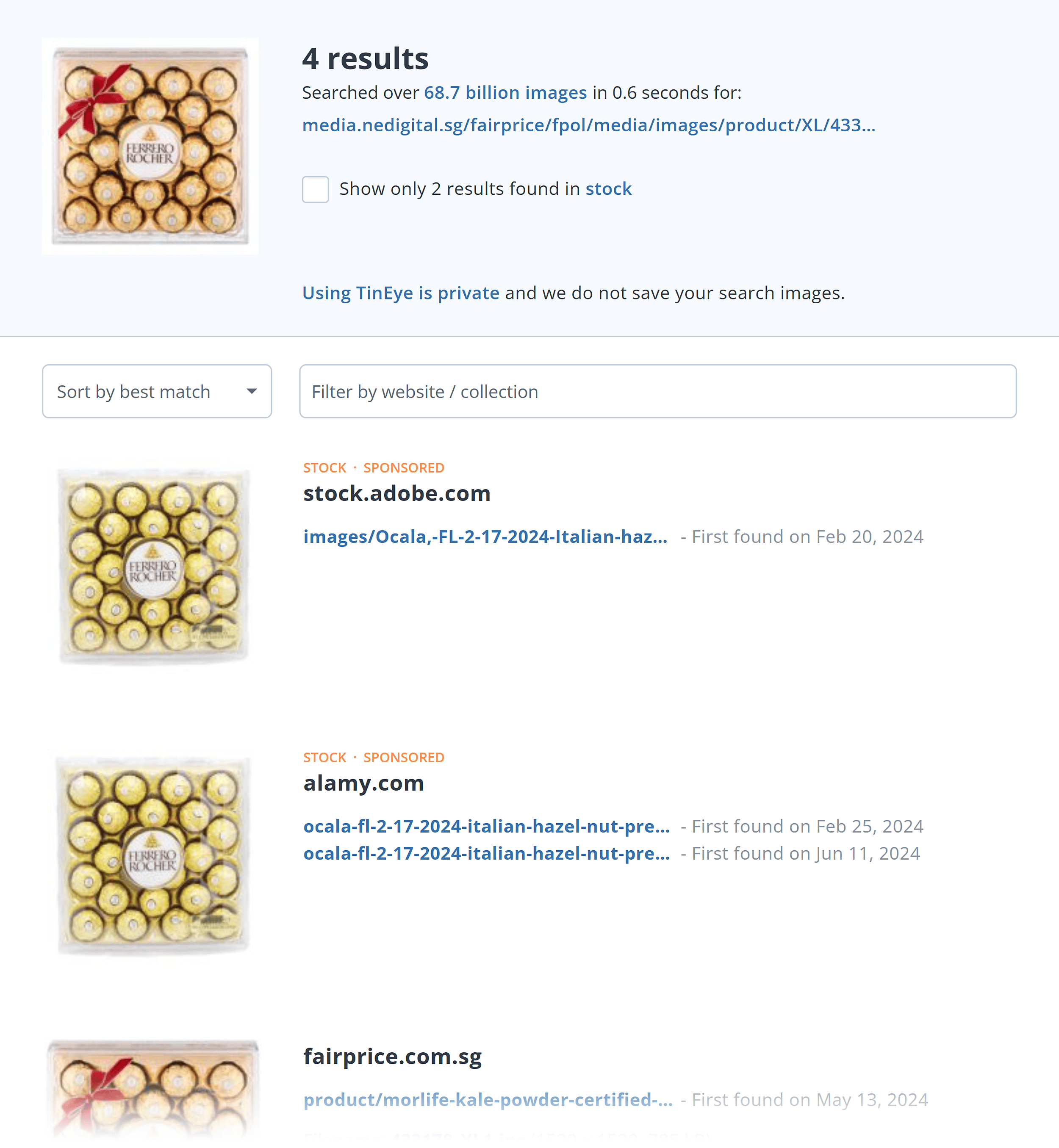 Tineye – Ferrero Rocher Tineye – Ferrero Rocher