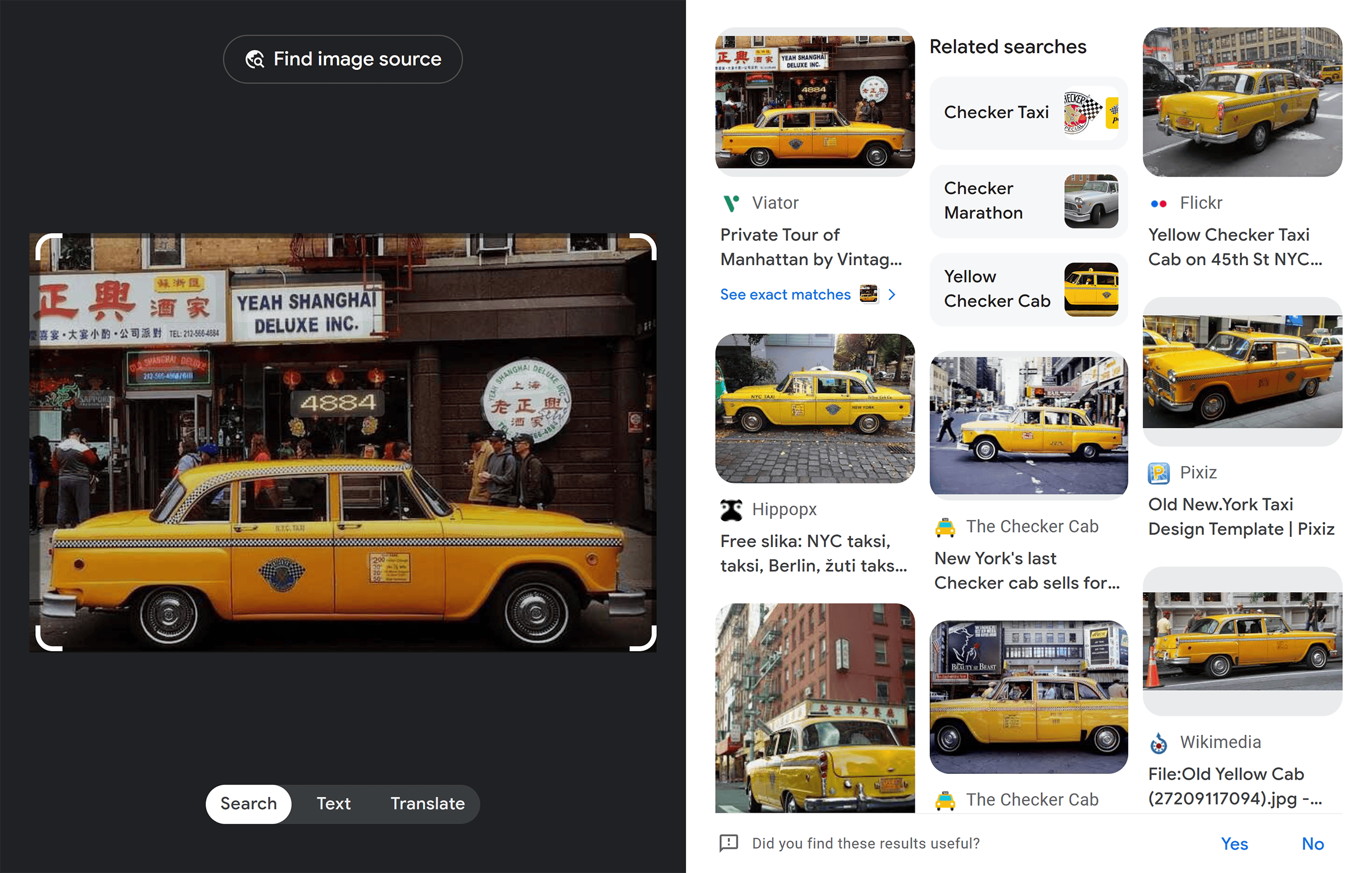 Yellow taxi – Google Lens results Yellow taxi – Google Lens results