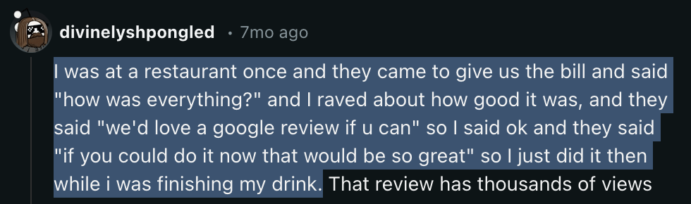 Genius tip on how to get more reviews