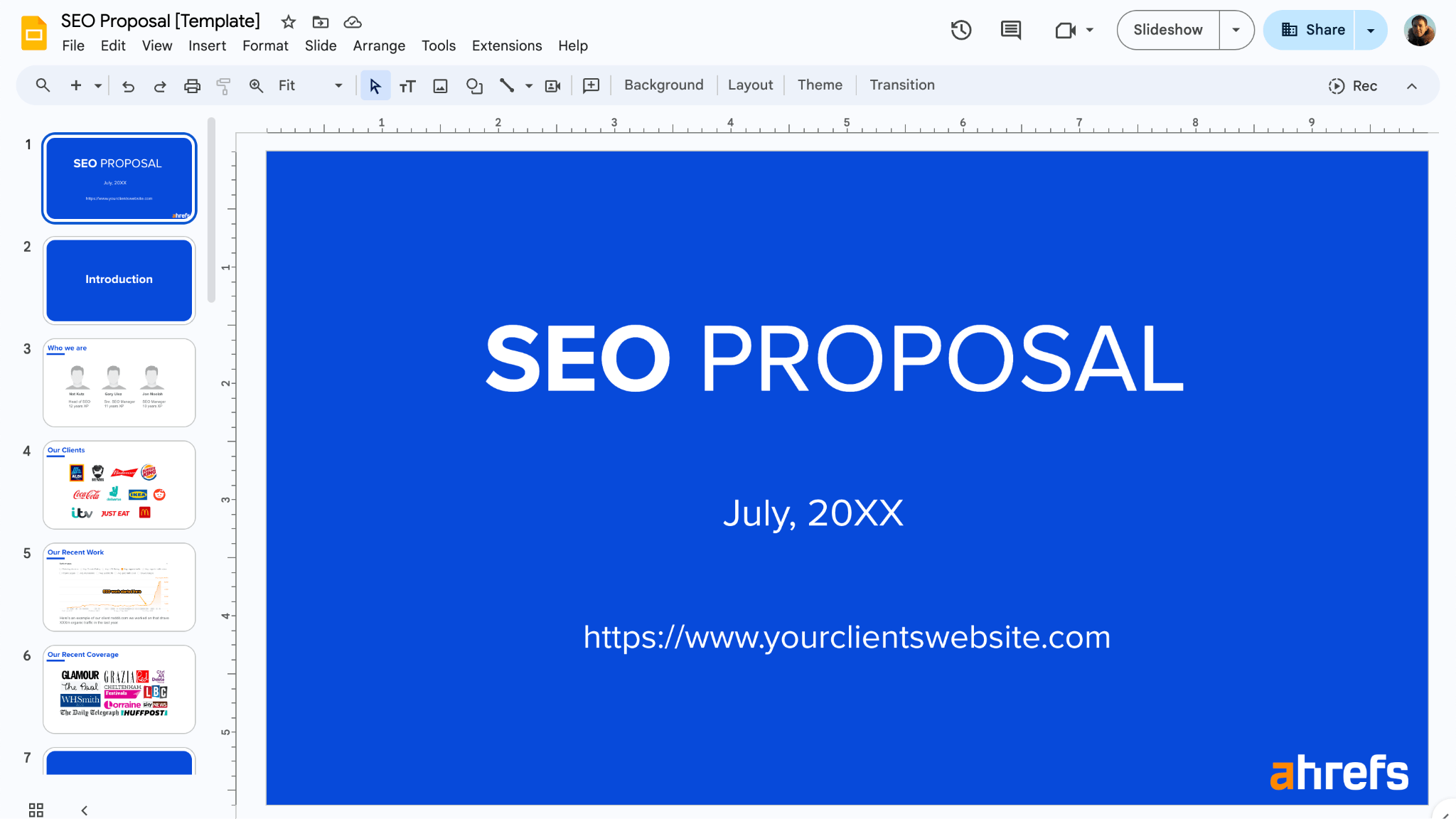 SEO Proposal Template Screenshot