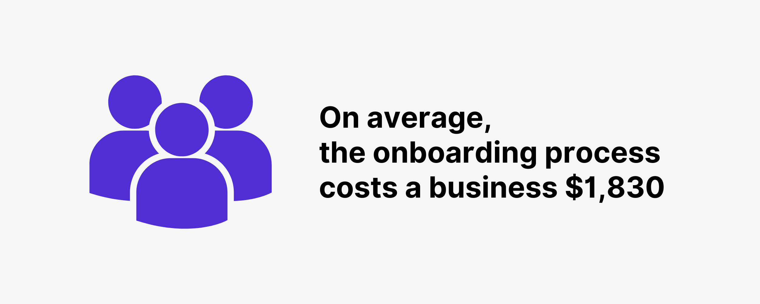 On average, the onboarding process costs a business $1,830