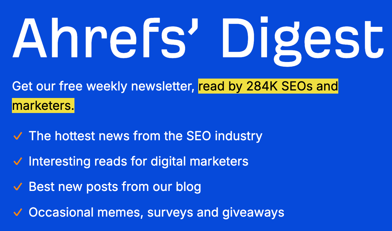 Ahrefs' Digest