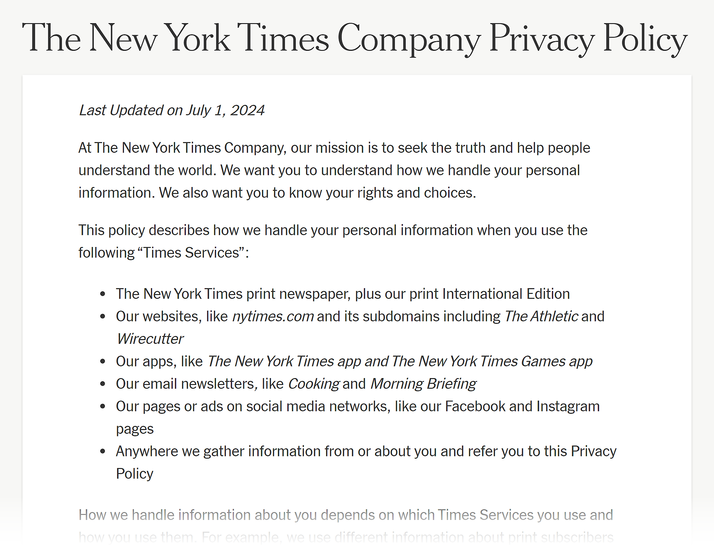 Help NY Times – Trustworthiness