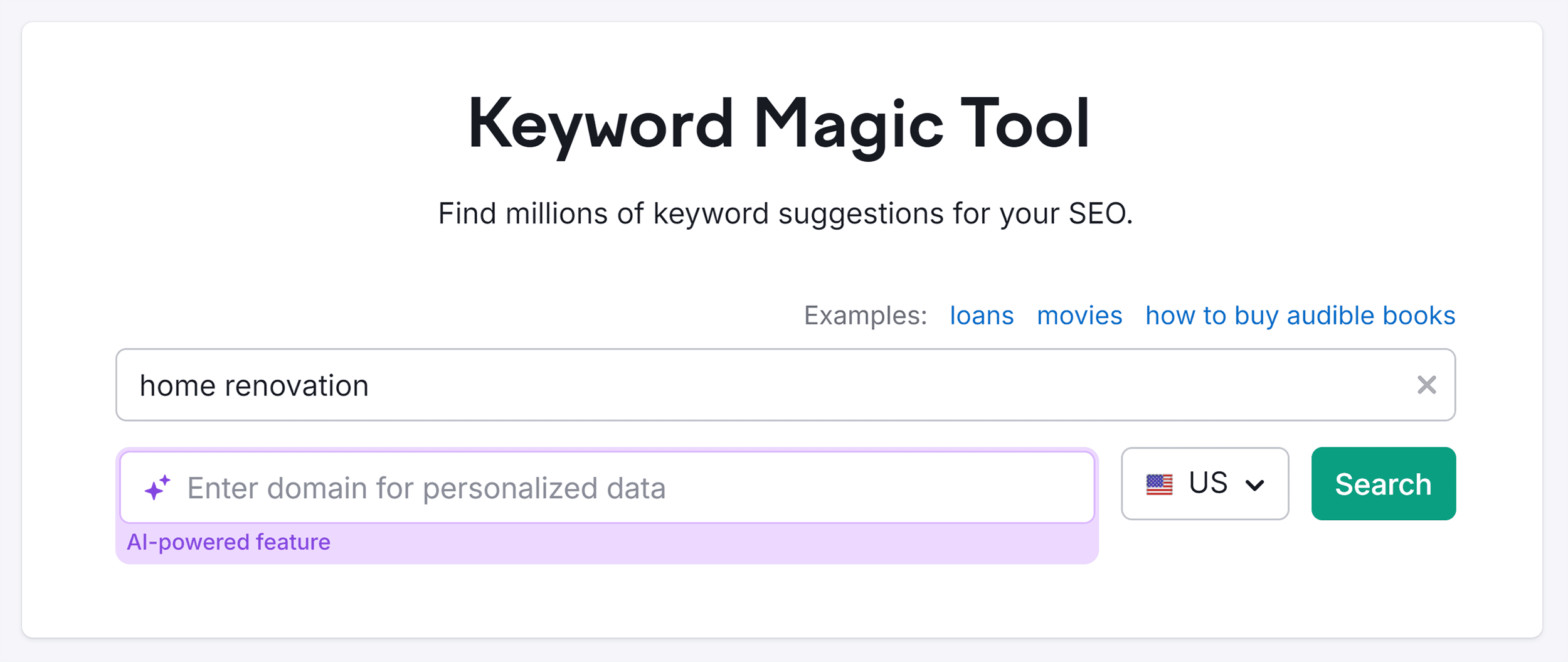 Keyword Magic Tool – Search – Home renovation