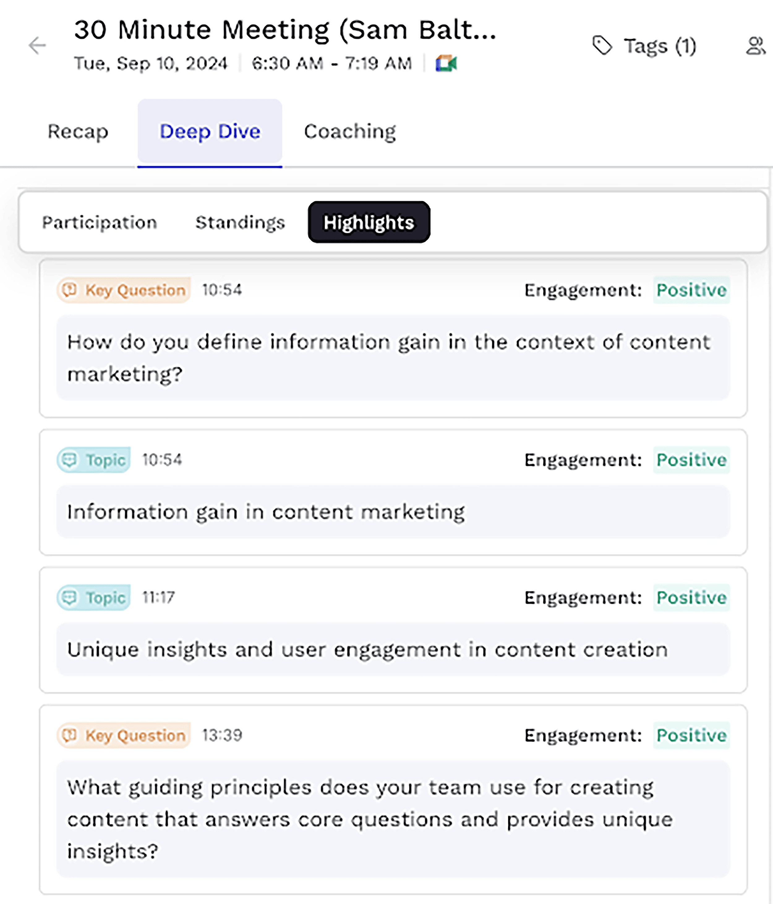 Read AI – Transcribed interviews