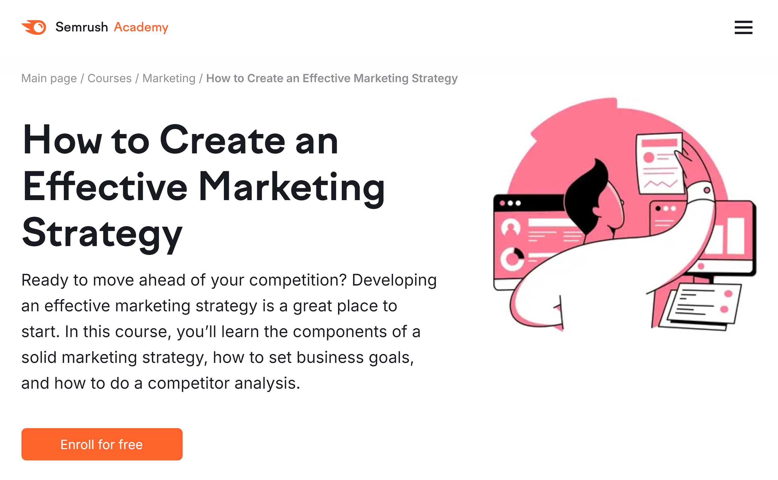 Semrush Academy – How to Create an Effective Marketing Strategy