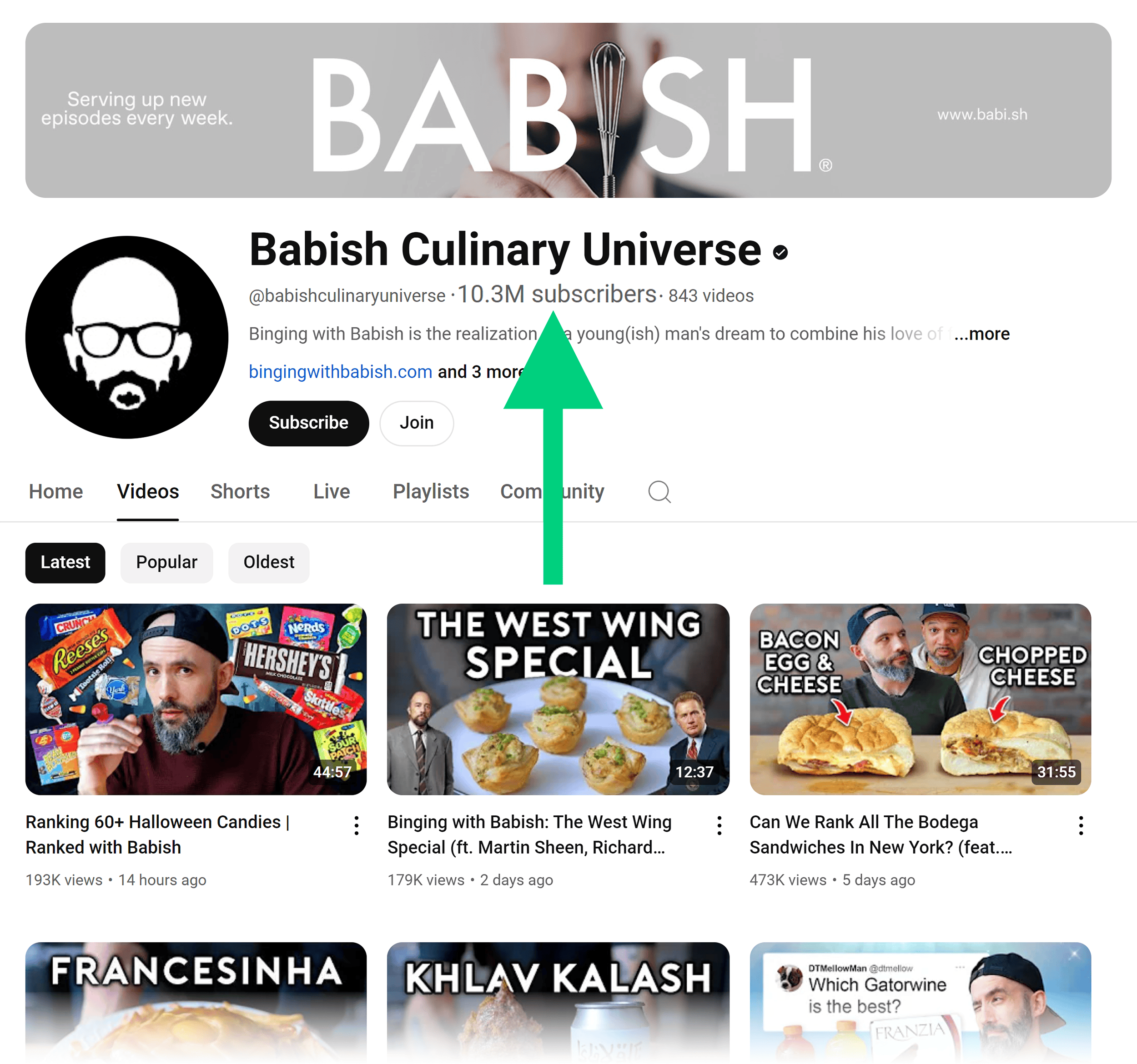 YouTube – Babish Culinary Universe – Channel