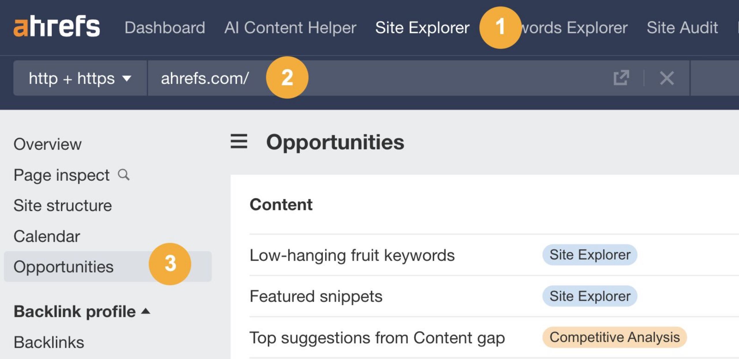 How to find low-hanging fruit SEO opportunities in Ahrefs.