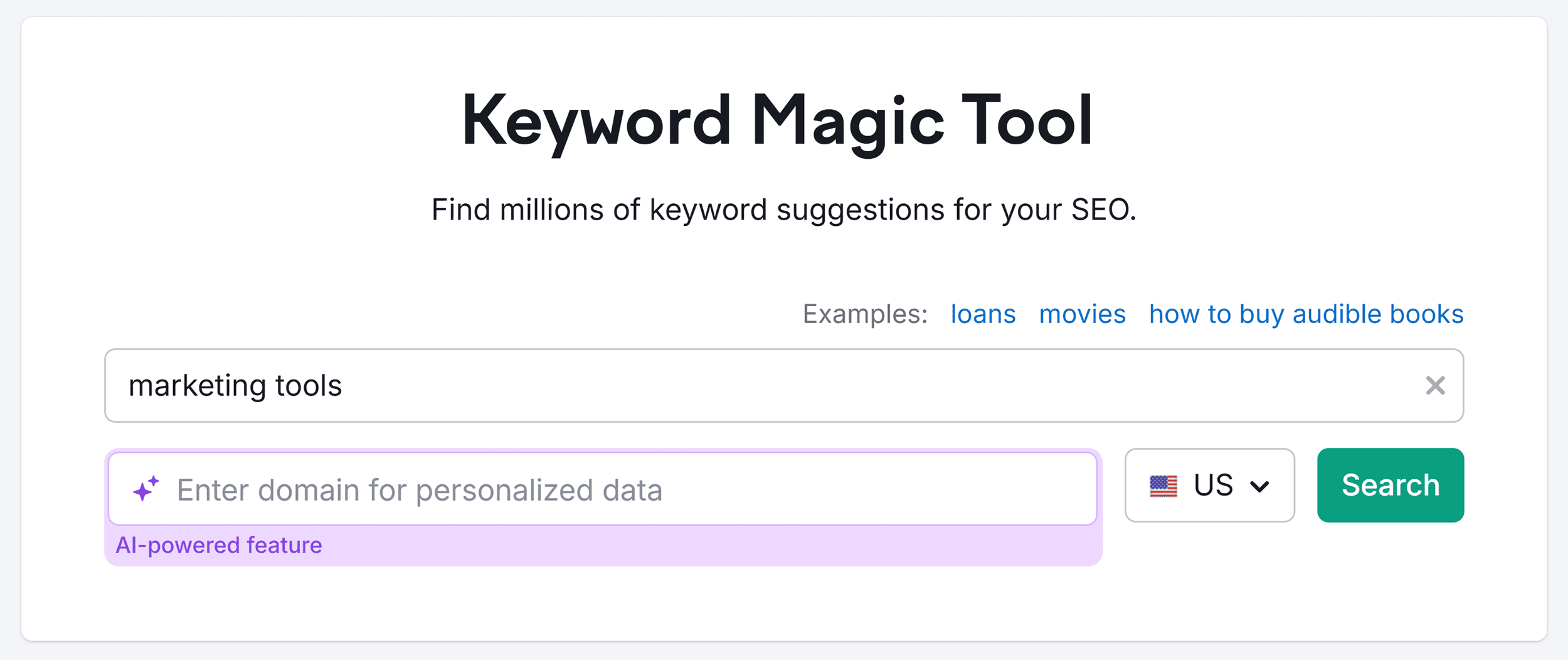 Keyword Magic Tool – Search – Marketing tools