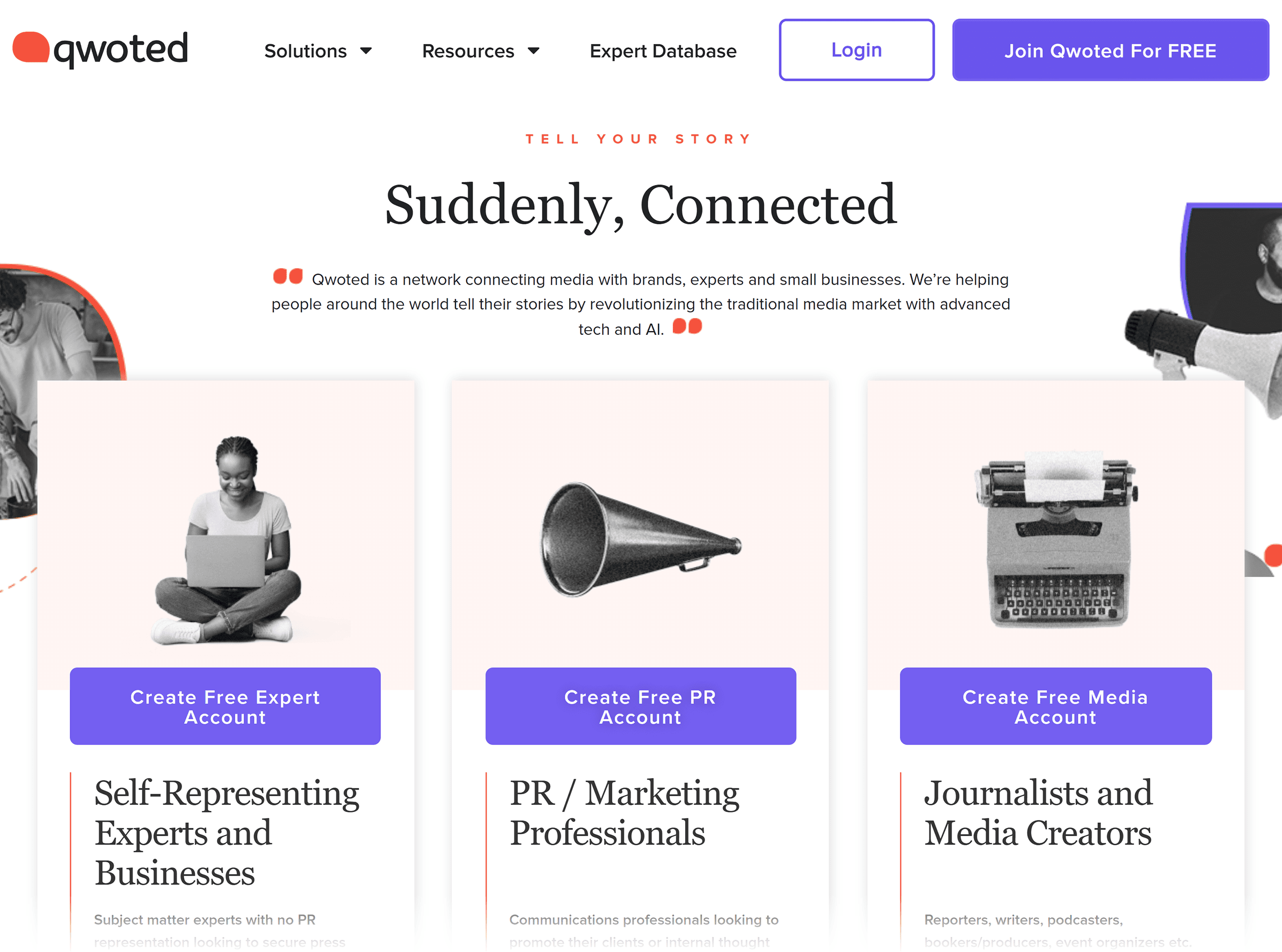 Qwoted – Homepage