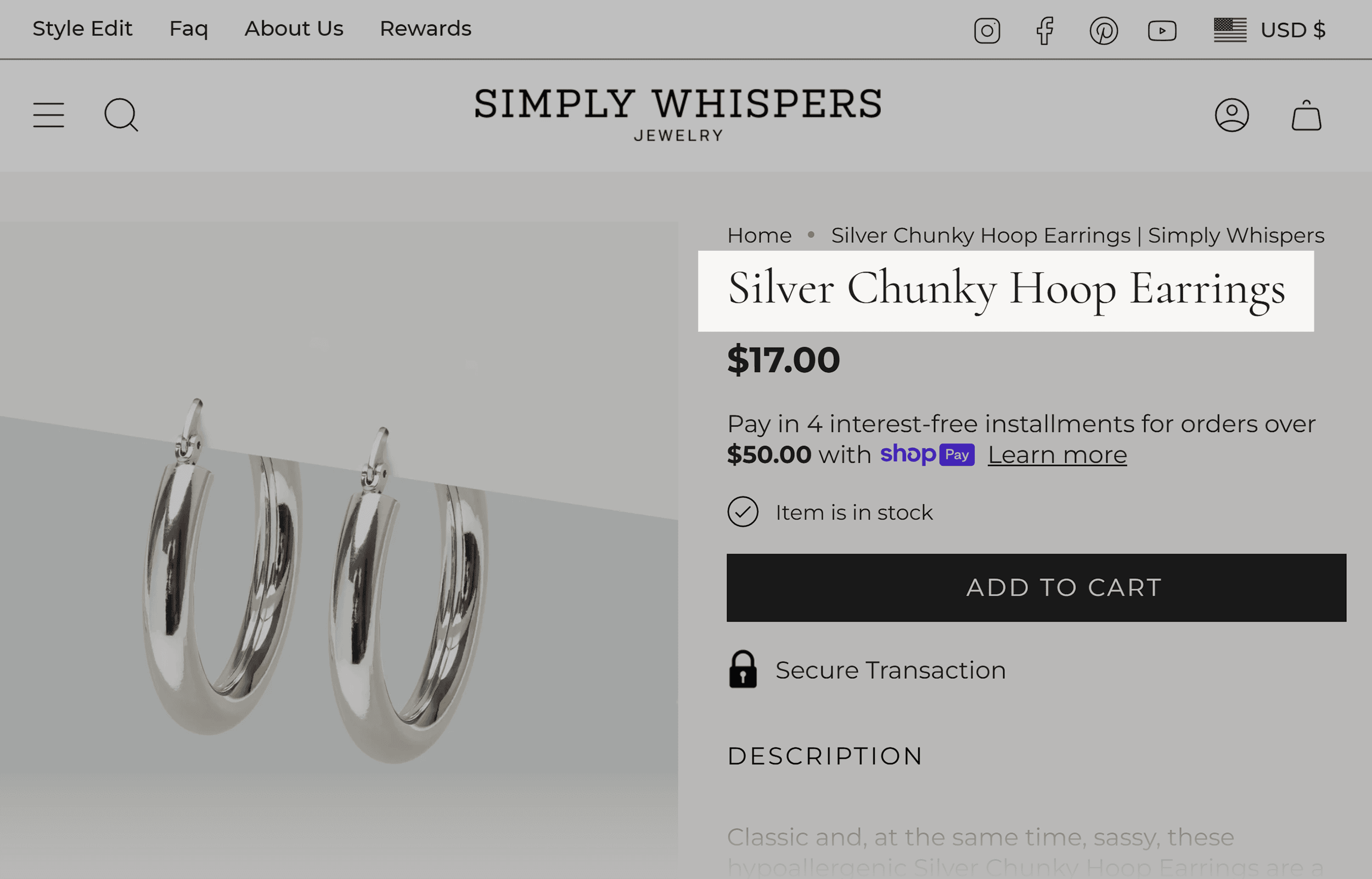 Simply Whispers – H1 tag