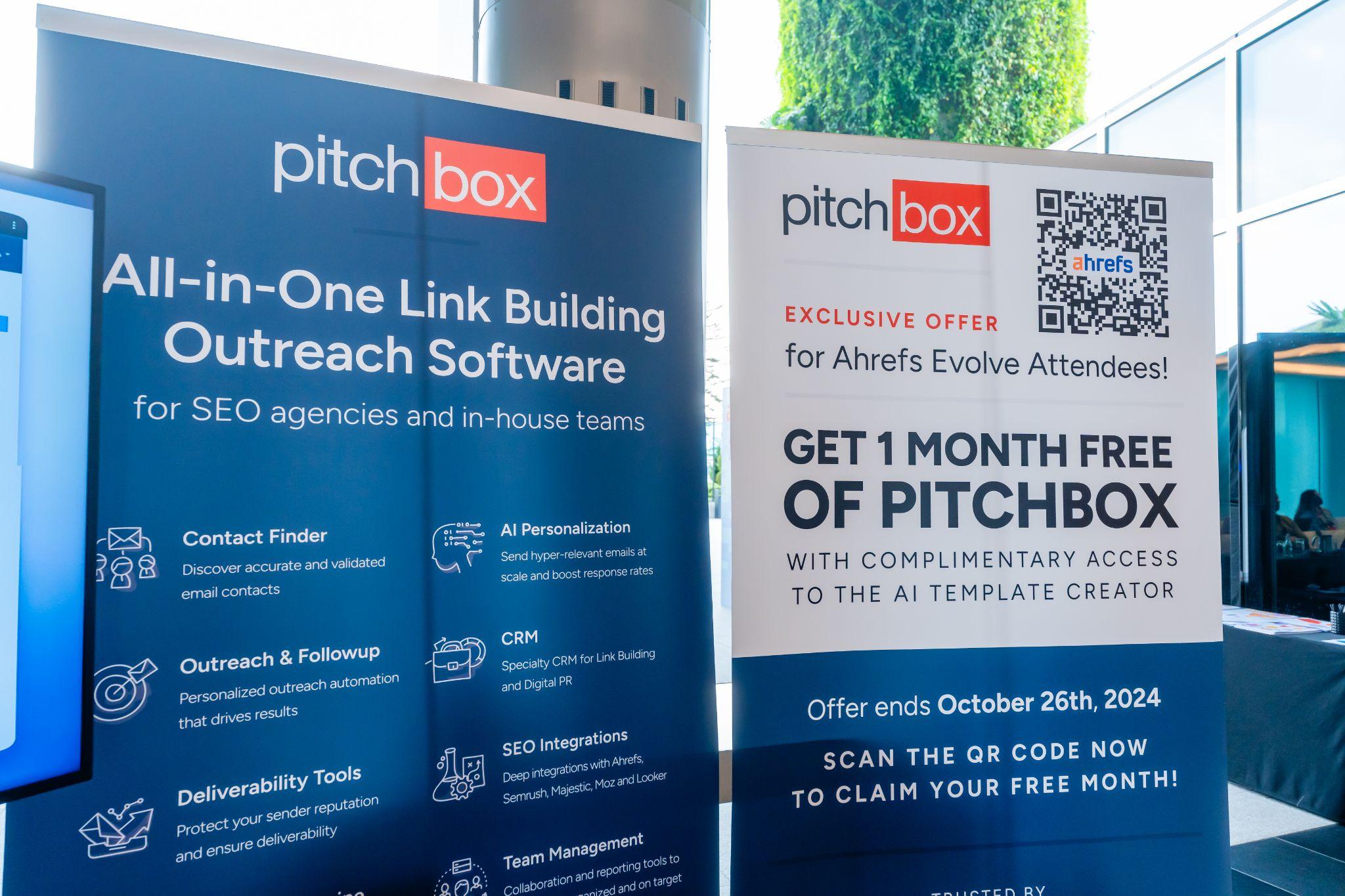 Pitchbox's booth at Evolve